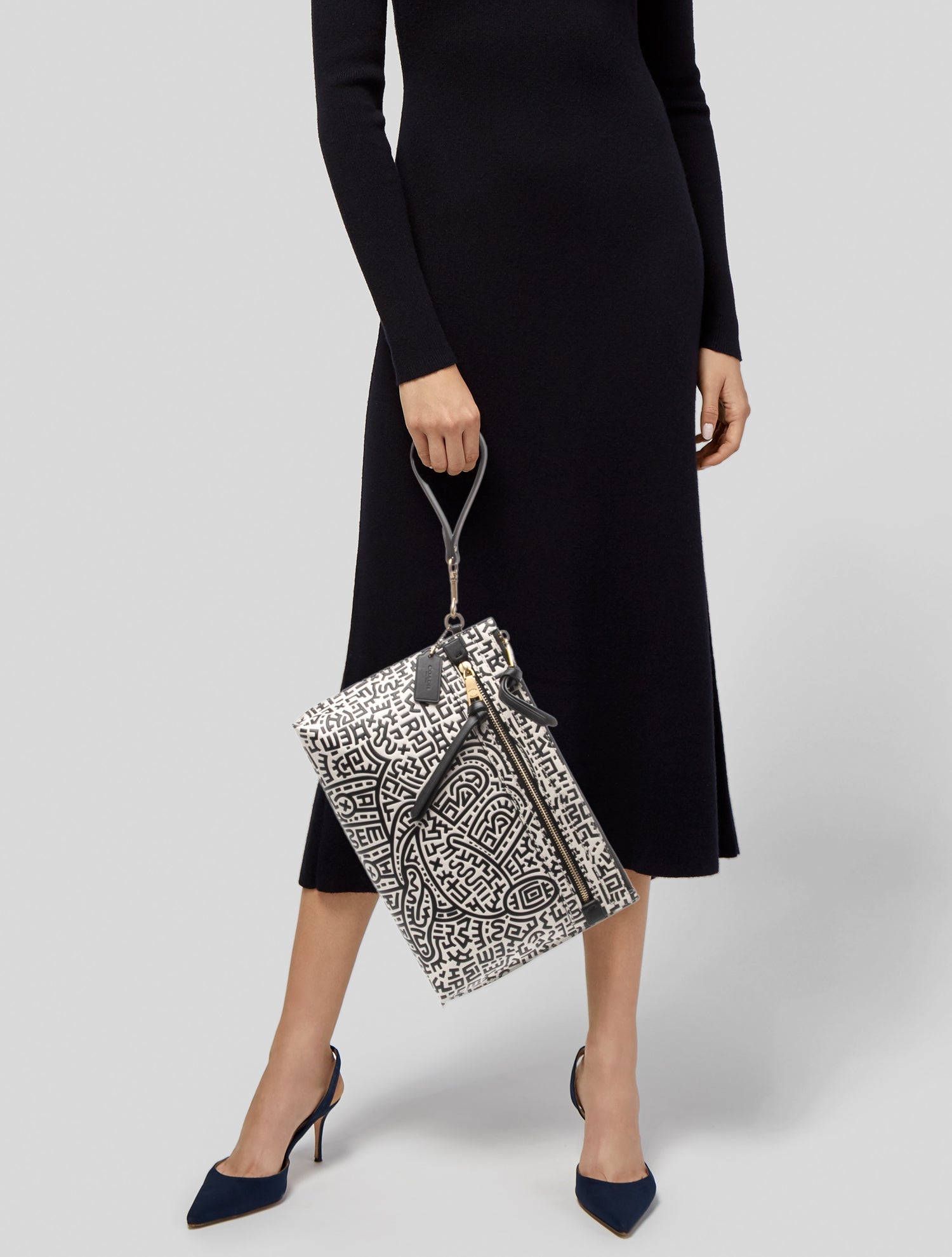 Coach x Disney Mickey Mouse x Keith Haring Leather Clutch