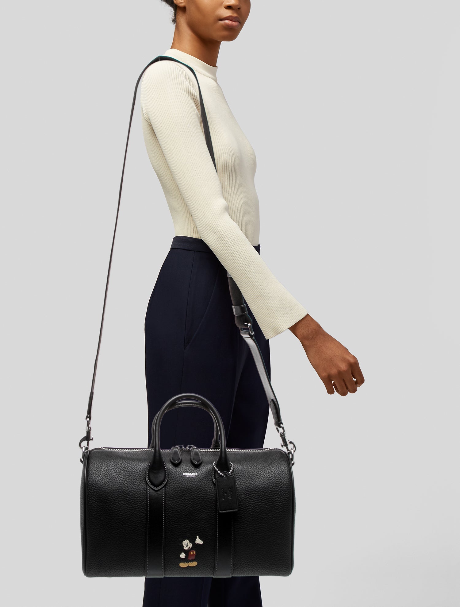 Coach x Disney Mickey Mouse x Keith Haring Leather Top Handle Bag w/ Tags