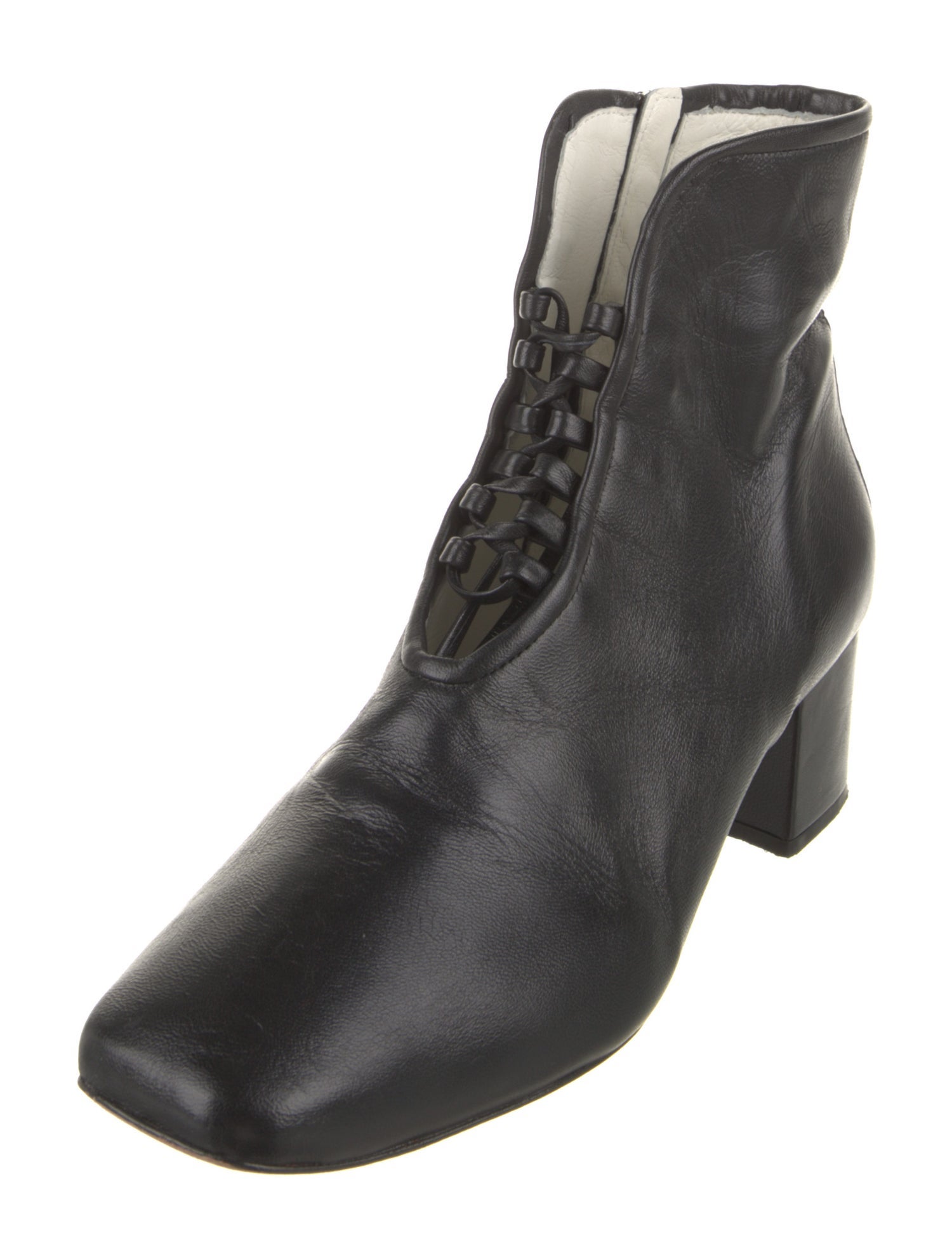 Daniella Shevel Leather Lace-Up Boots