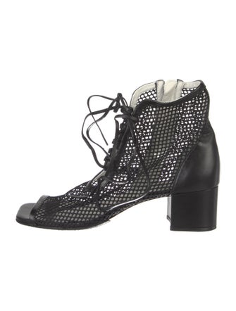 Daniella Shevel Mesh Lace-Up Boots