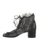 Daniella Shevel Mesh Lace-Up Boots