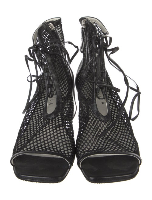 Daniella Shevel Mesh Lace-Up Boots