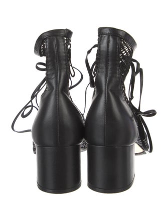 Daniella Shevel Mesh Lace-Up Boots