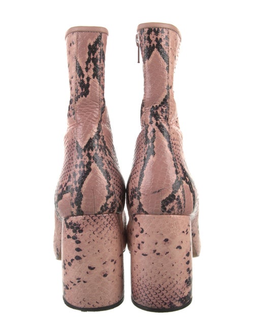 Daniella Shevel Embossed Leather Printed Lace-Up Boots