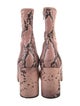 Daniella Shevel Embossed Leather Printed Lace-Up Boots