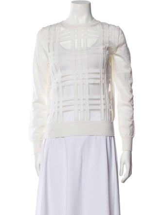 Comme des Garçons Comme des Garçons Plaid Print Crew Neck Sweater