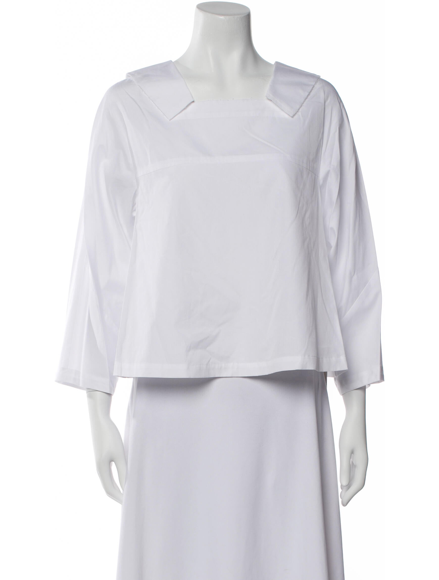 Comme des Garçons Comme des Garçons Square Neckline Three-Quarter Sleeve Crop Top w/ Tags