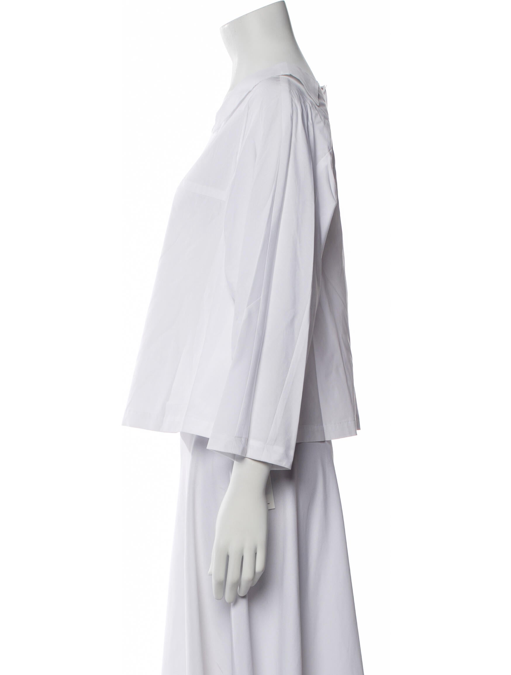 Comme des Garçons Comme des Garçons Square Neckline Three-Quarter Sleeve Crop Top w/ Tags