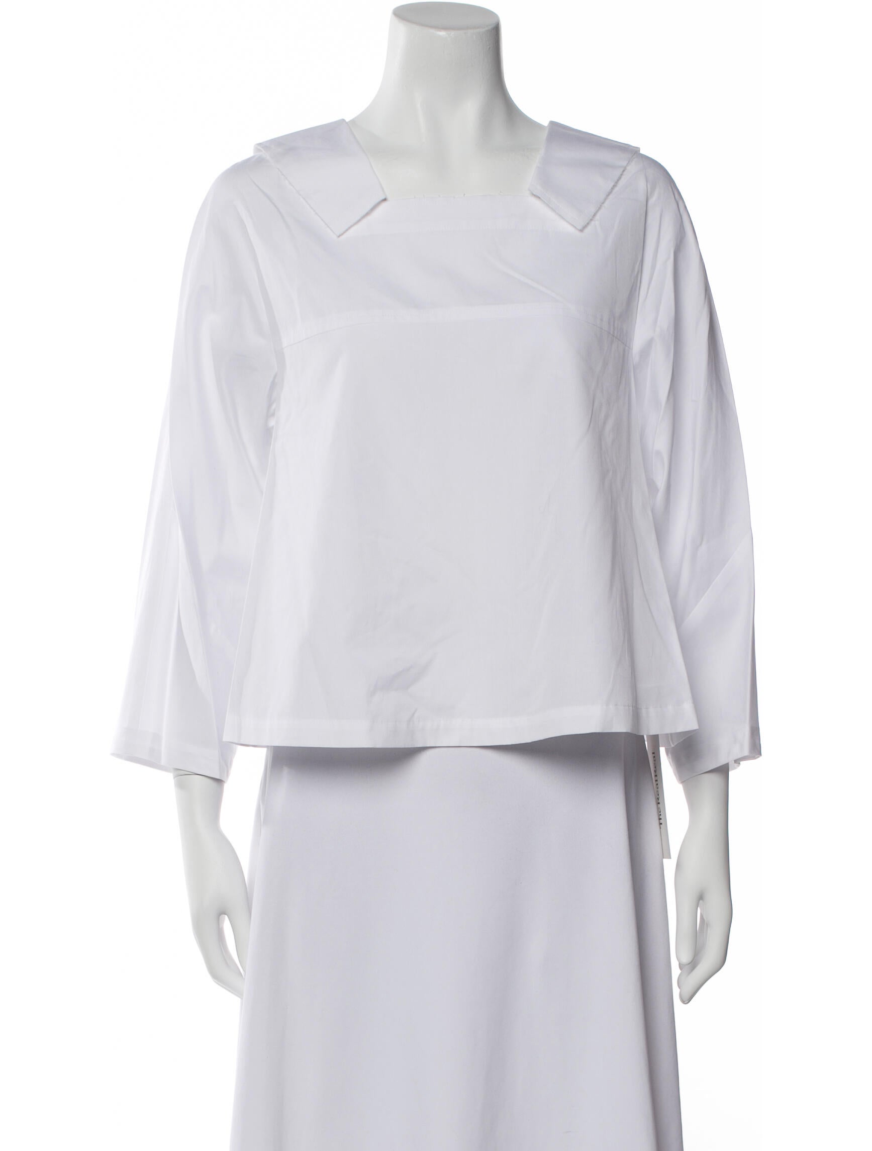 Comme des Garçons Comme des Garçons Square Neckline Three-Quarter Sleeve Crop Top w/ Tags