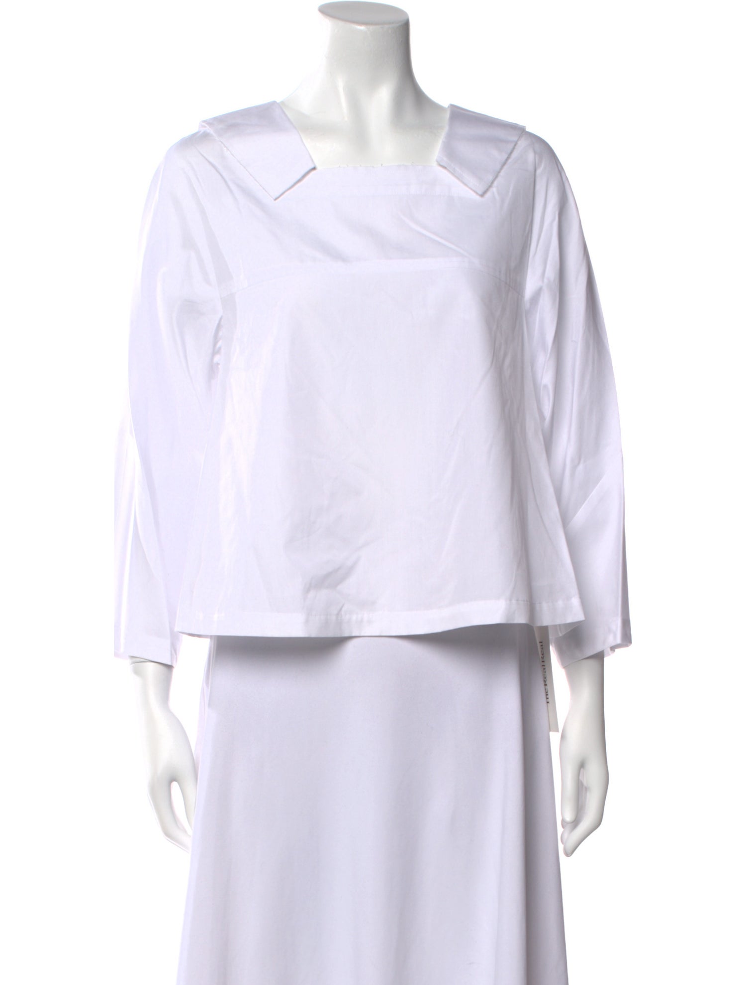 Comme des Garçons Comme des Garçons Square Neckline Three-Quarter Sleeve Top w/ Tags