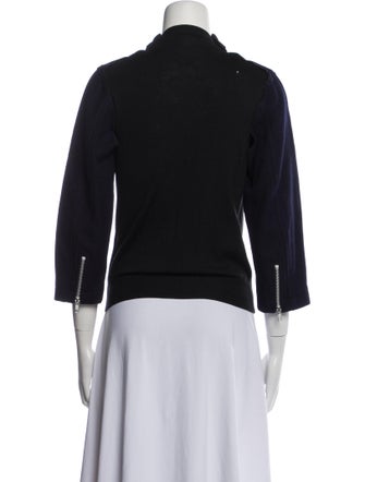 Comme des Garçons Comme des Garçons Wool Three-Quarter Sleeve Button-Up Top