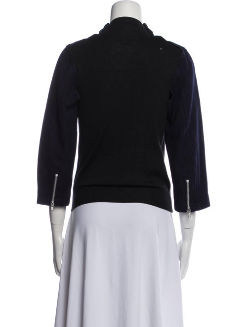 Comme des Garçons Comme des Garçons Wool Three-Quarter Sleeve Button-Up Top