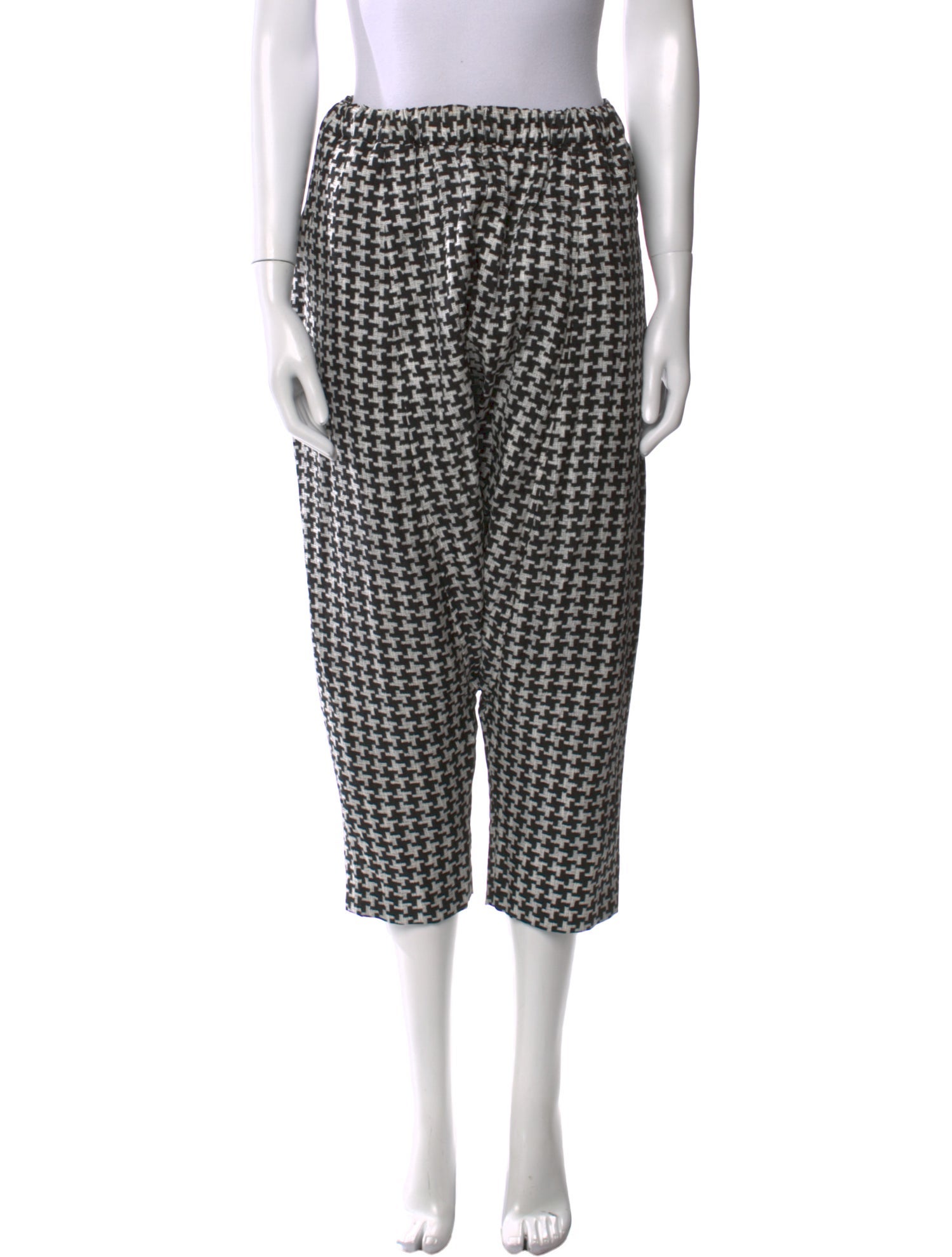 Comme des Garçons Comme des Garçons Houndstooth Print Straight Leg Pants