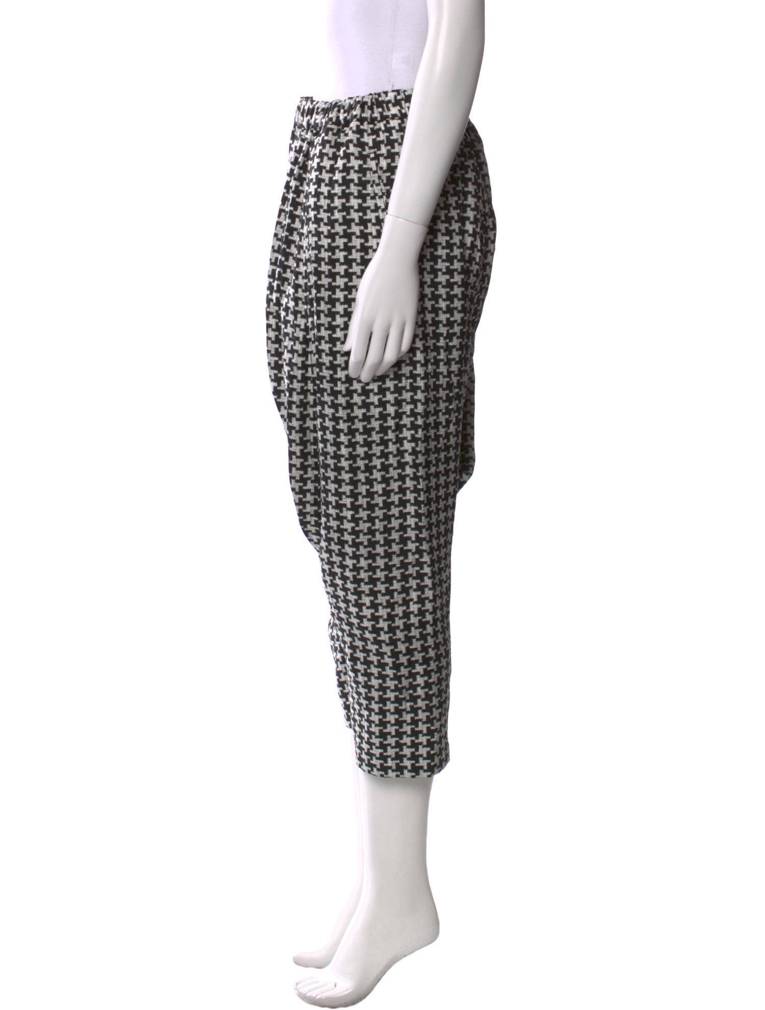 Comme des Garçons Comme des Garçons Houndstooth Print Straight Leg Pants