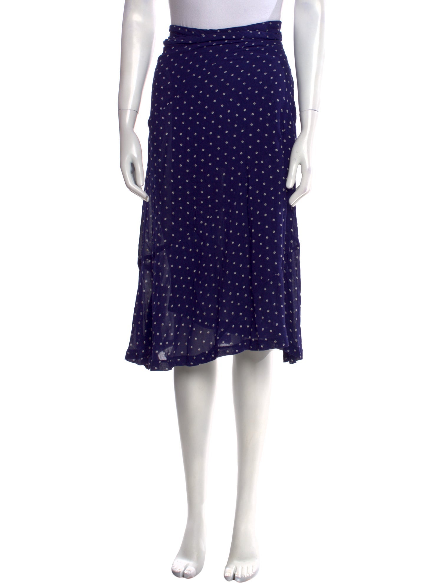 Comme des Garçons Comme des Garçons Polka Dot Print Knee-Length Skirt