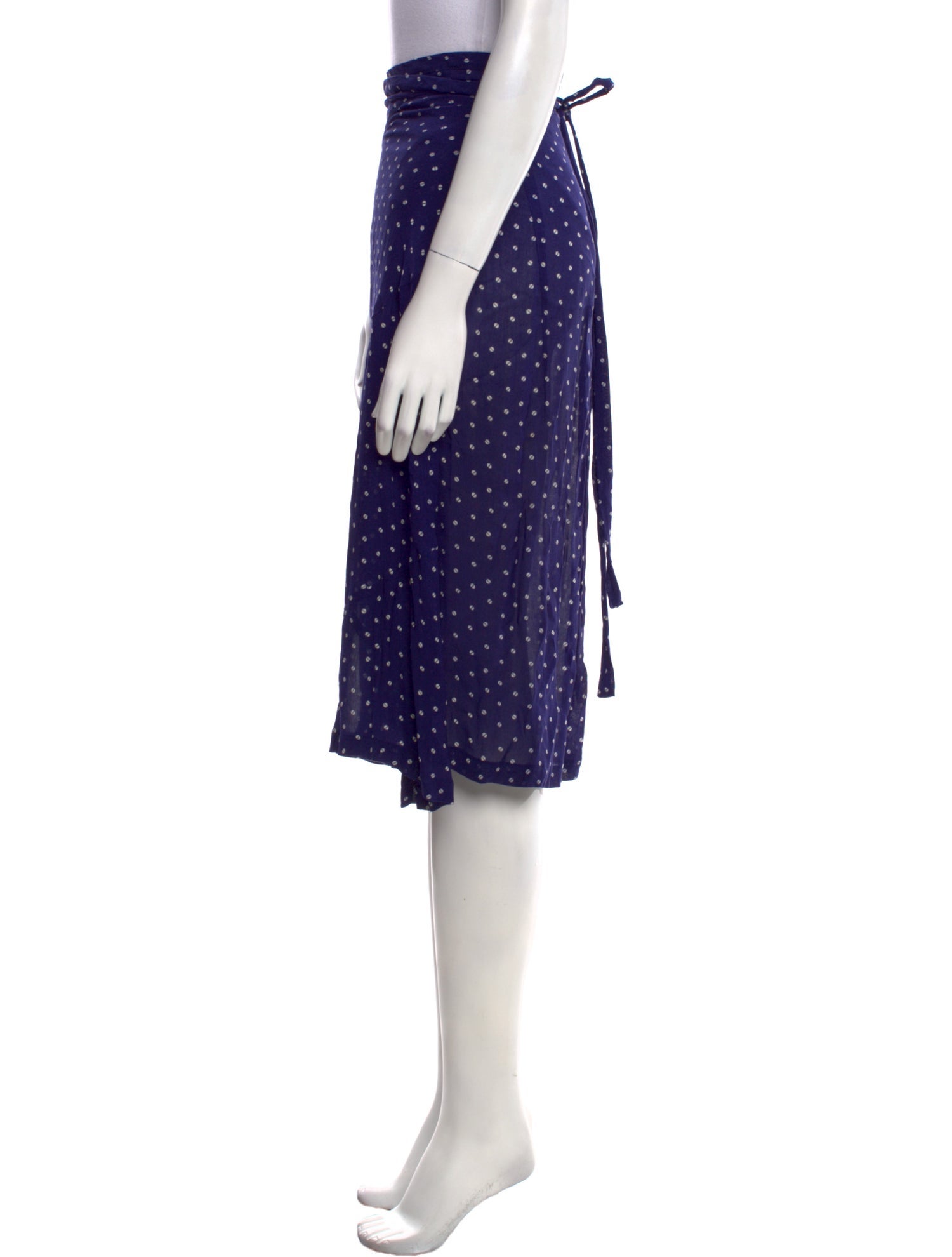 Comme des Garçons Comme des Garçons Polka Dot Print Knee-Length Skirt