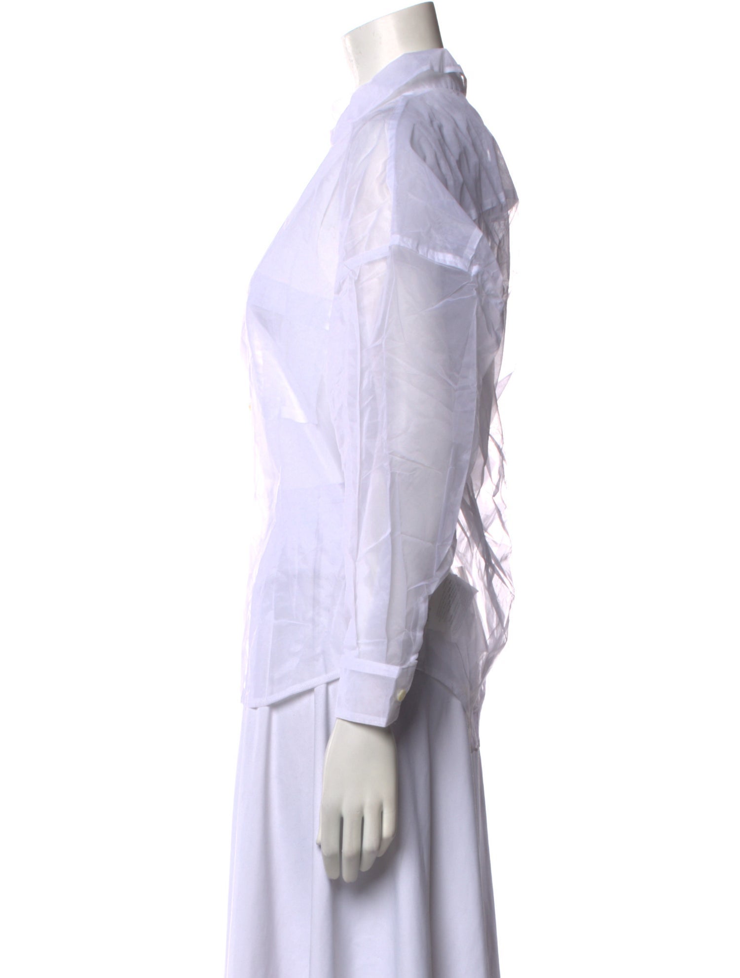 Comme des Garçons Comme des Garçons Three-Quarter Sleeve Button-Up Top