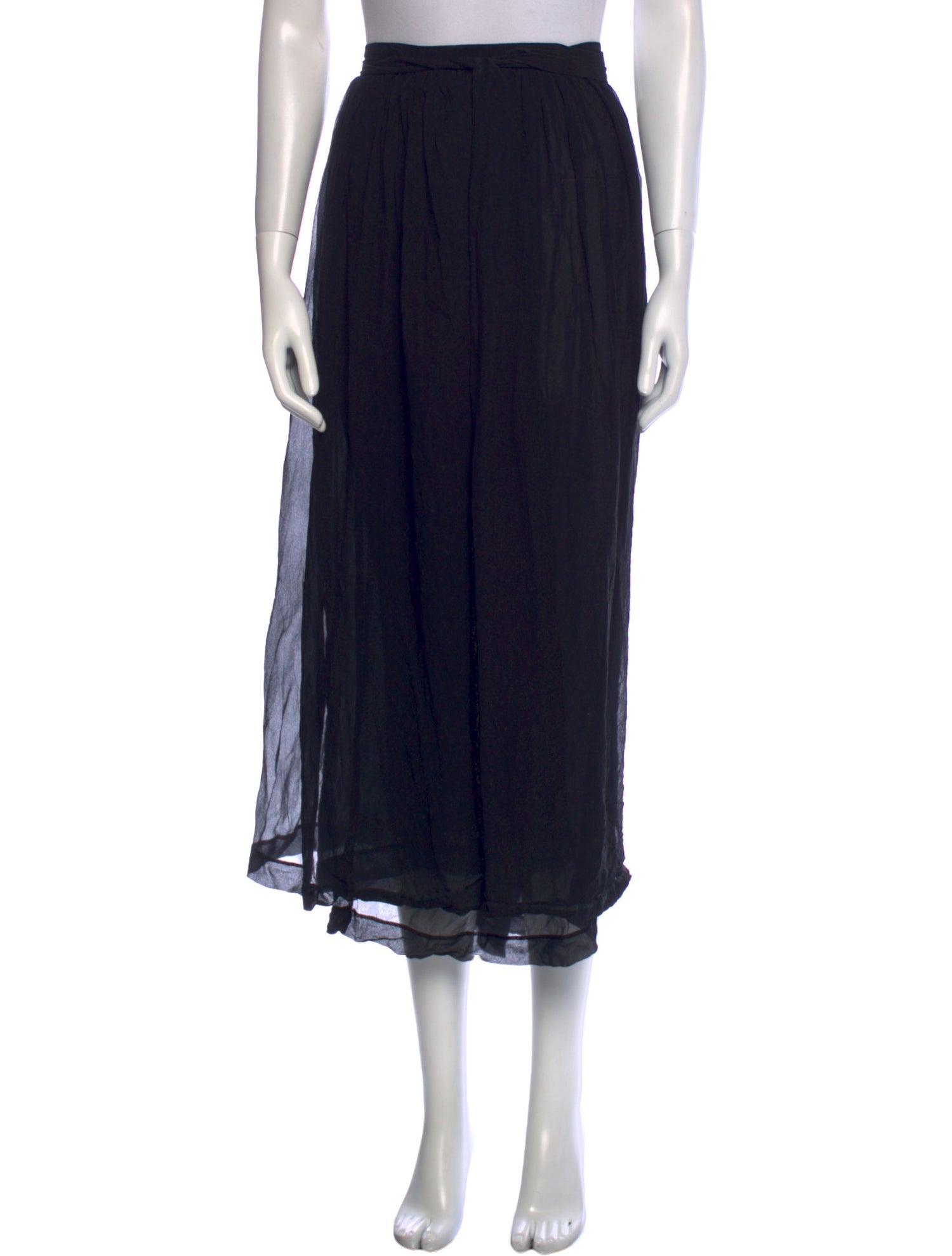 Comme des Garçons Comme des Garçons Silk Midi Length Skirt