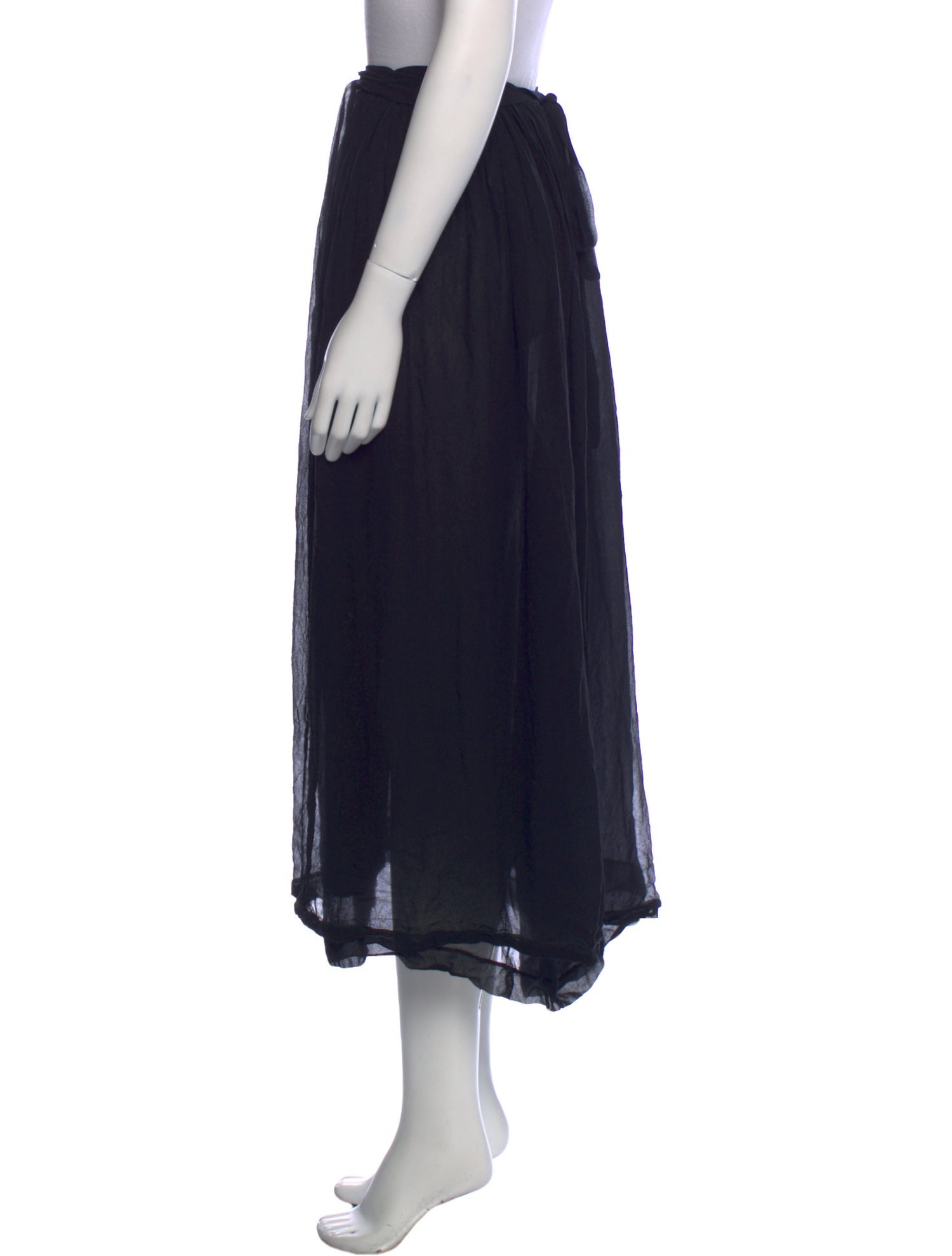 Comme des Garçons Comme des Garçons Silk Midi Length Skirt