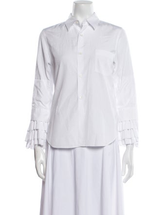 Comme des Garçons Comme des Garçons Three-Quarter Sleeve Button-Up Top