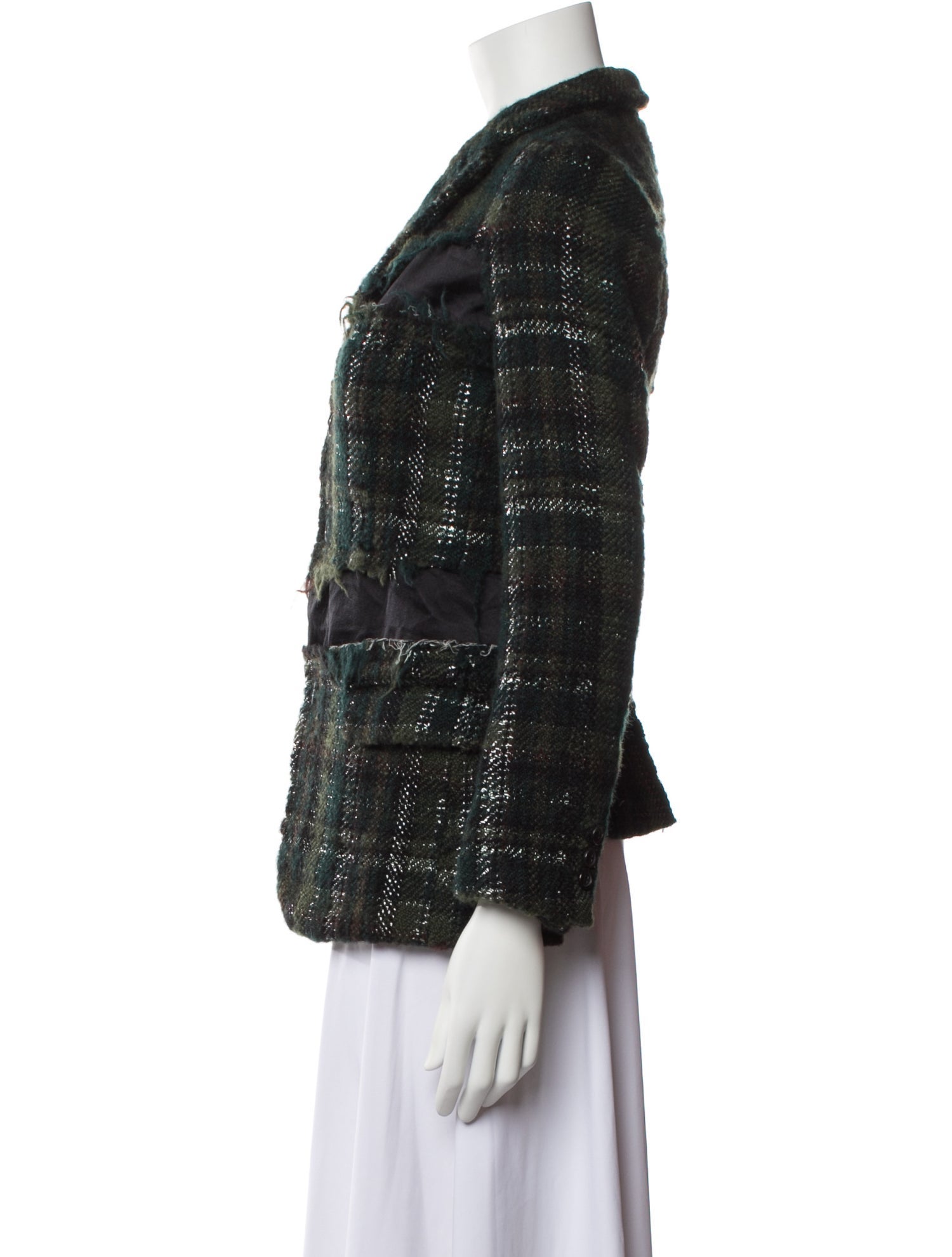 Comme des Garçons Comme des Garçons Cashwool Plaid Print Blazer