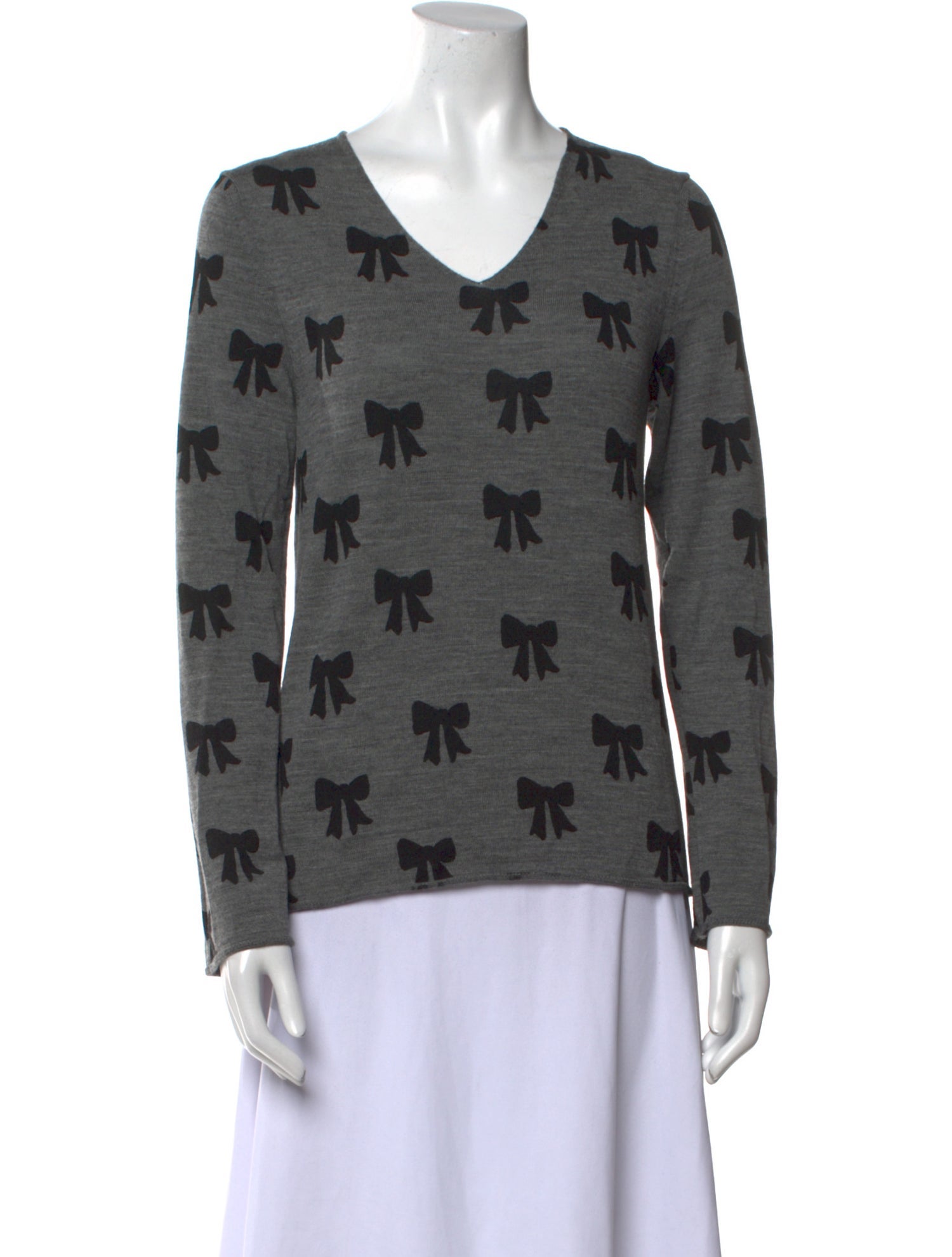 Comme des Garçons Comme des Garçons Printed V-Neck Top