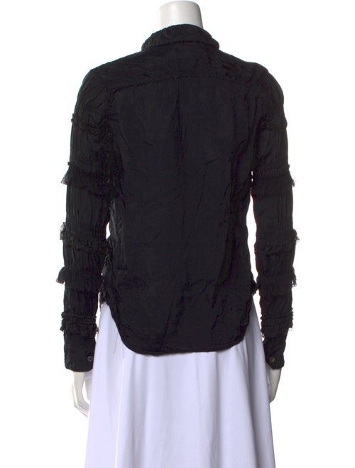 Comme des Garçons Comme des Garçons Mock Neck Long Sleeve Button-Up Top