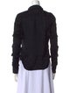 Comme des Garçons Comme des Garçons Mock Neck Long Sleeve Button-Up Top