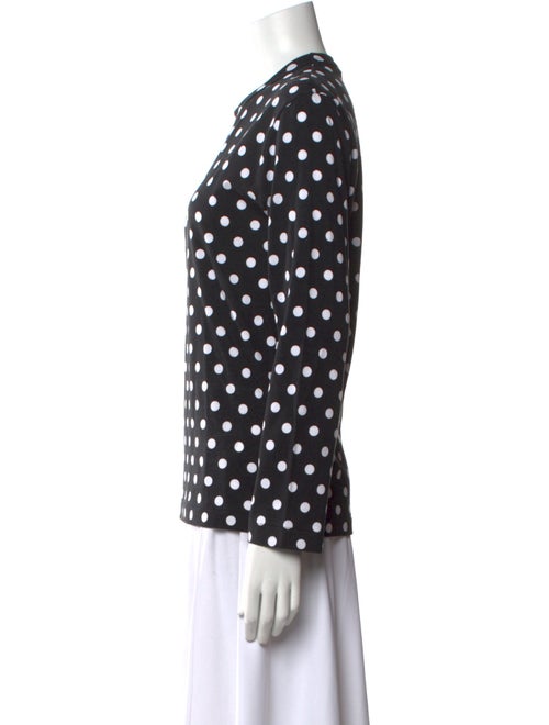 Comme des Garçons Comme des Garçons Polka Dot Print Crew Neck Button-Up Top