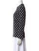 Comme des Garçons Comme des Garçons Polka Dot Print Crew Neck Button-Up Top