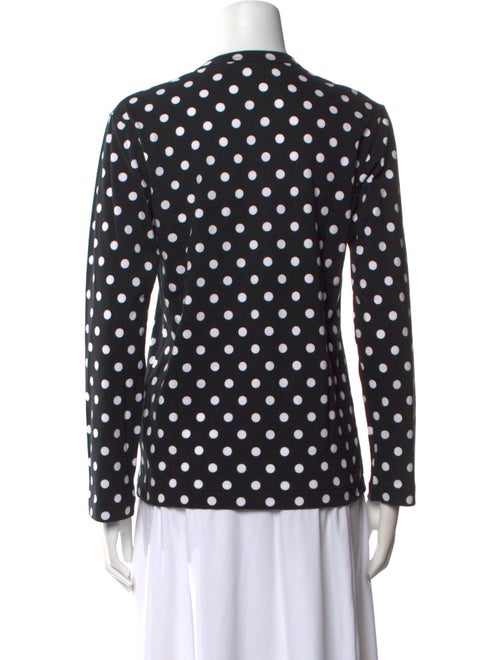 Comme des Garçons Comme des Garçons Polka Dot Print Crew Neck Button-Up Top