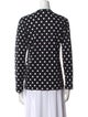 Comme des Garçons Comme des Garçons Polka Dot Print Crew Neck Button-Up Top