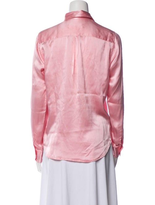 Comme des Garçons Comme des Garçons Silk Long Sleeve Button-Up Top