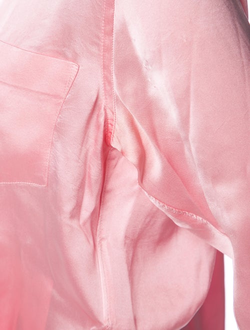 Comme des Garçons Comme des Garçons Silk Long Sleeve Button-Up Top