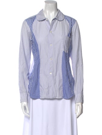 Comme des Garçons Comme des Garçons Striped Long Sleeve Button-Up Top