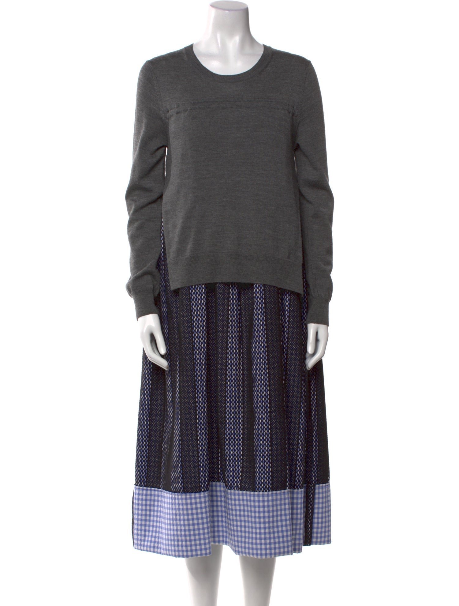 Comme des Garçons Comme des Garçons Crew Neck Midi Length Dress