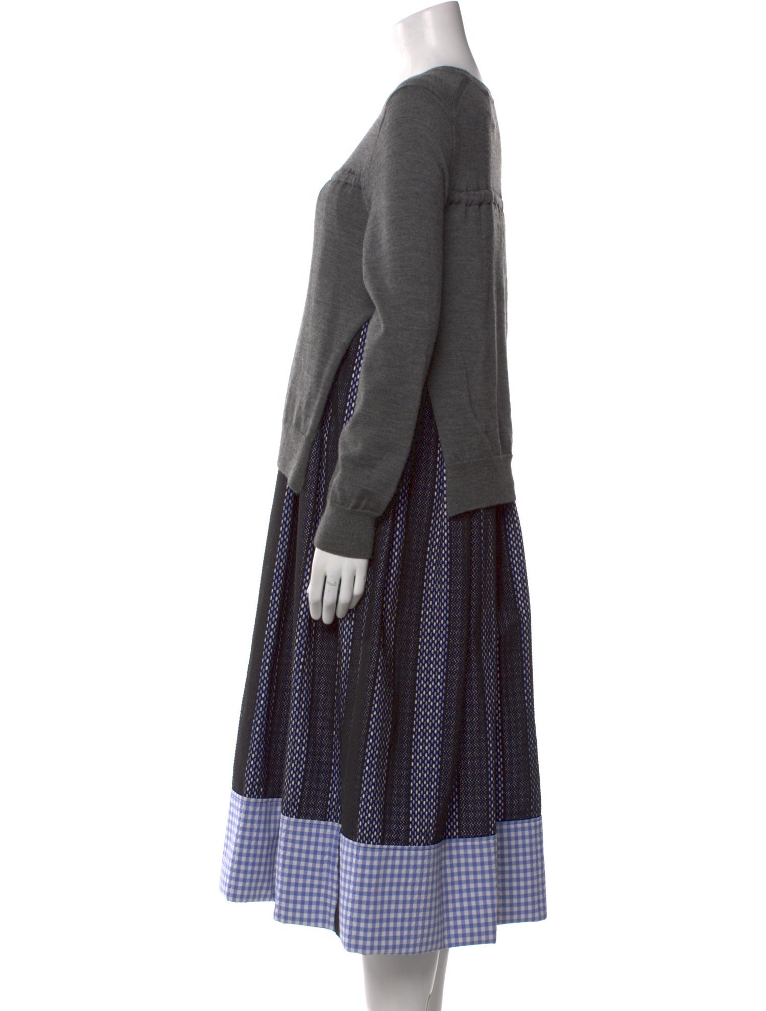 Comme des Garçons Comme des Garçons Crew Neck Midi Length Dress