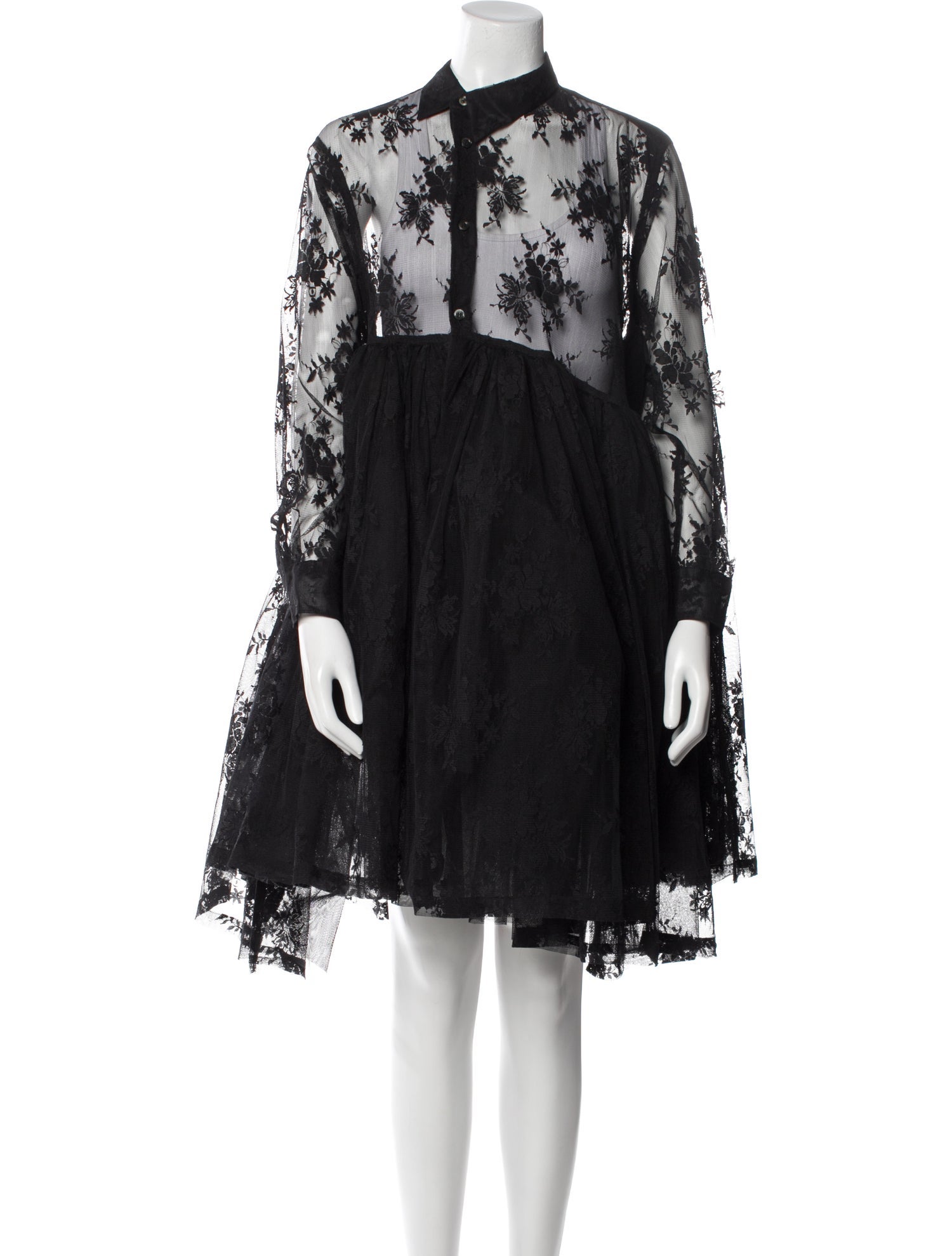 Comme des Garçons Comme des Garçons Lace Pattern Mini Dress
