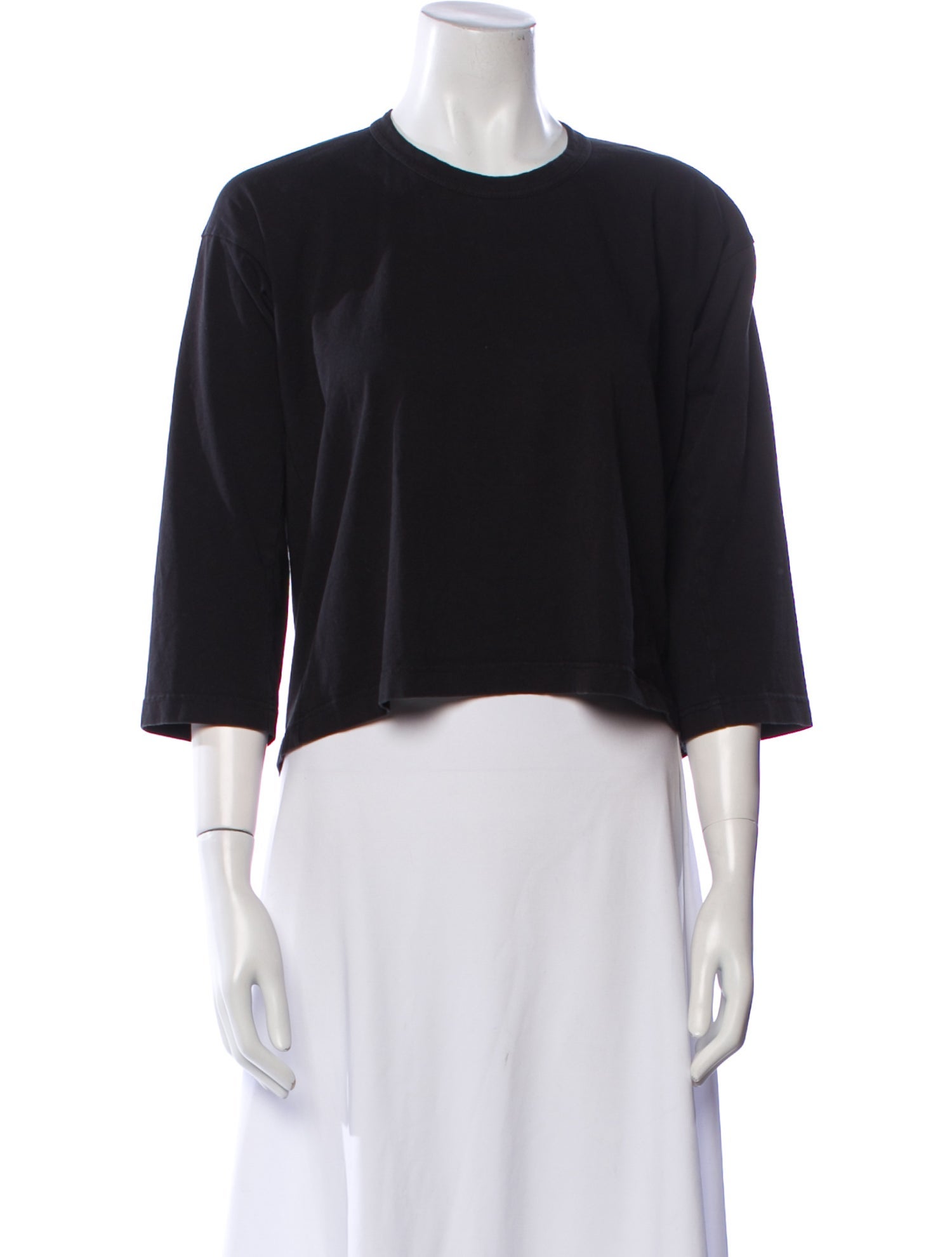 Comme des Garçons Comme des Garçons Crew Neck Three-Quarter Sleeve Crop Top