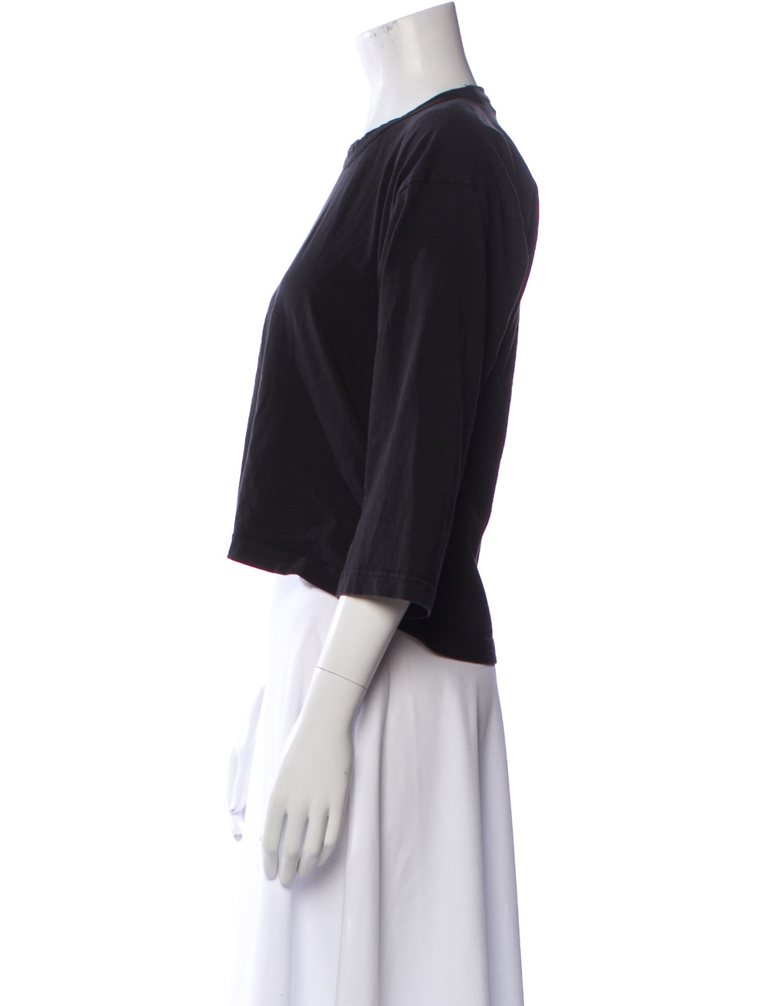 Comme des Garçons Comme des Garçons Crew Neck Three-Quarter Sleeve Crop Top