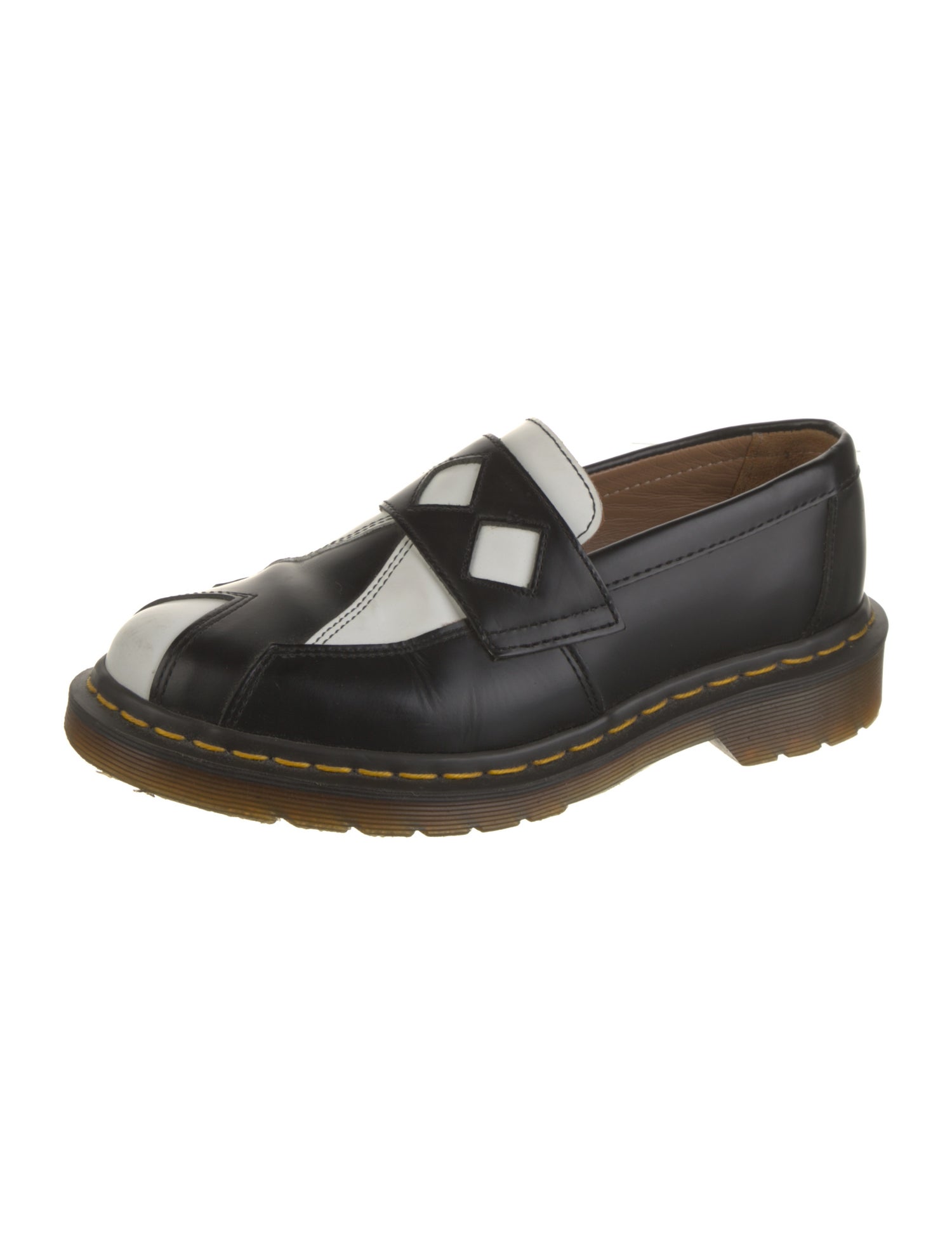 Comme des Garçons x Dr Martens Leather Colorblock Pattern Loafers