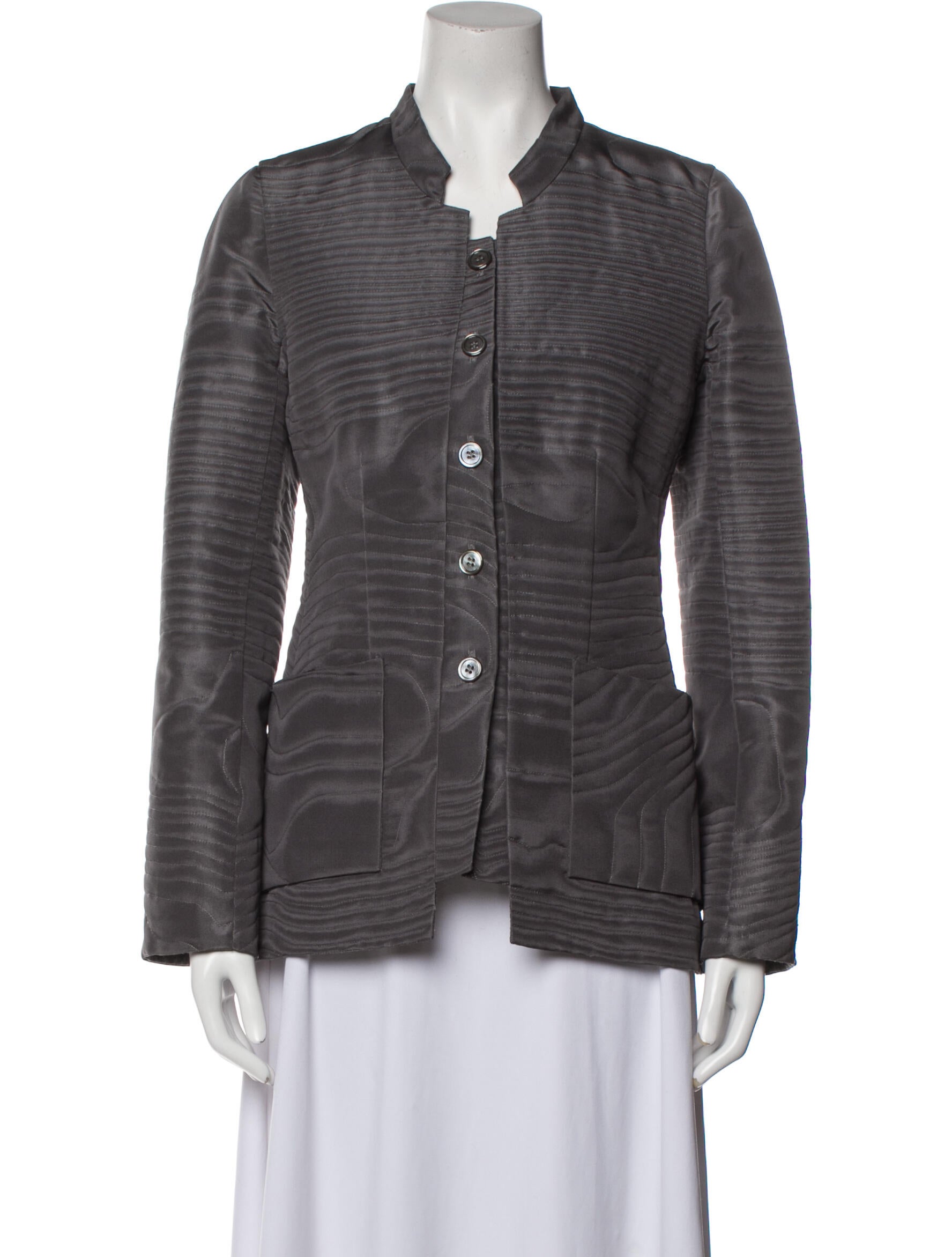 Ralph Rucci Vintage Moiré Blazer - Grey Jackets, Clothing - CHD25551 ...