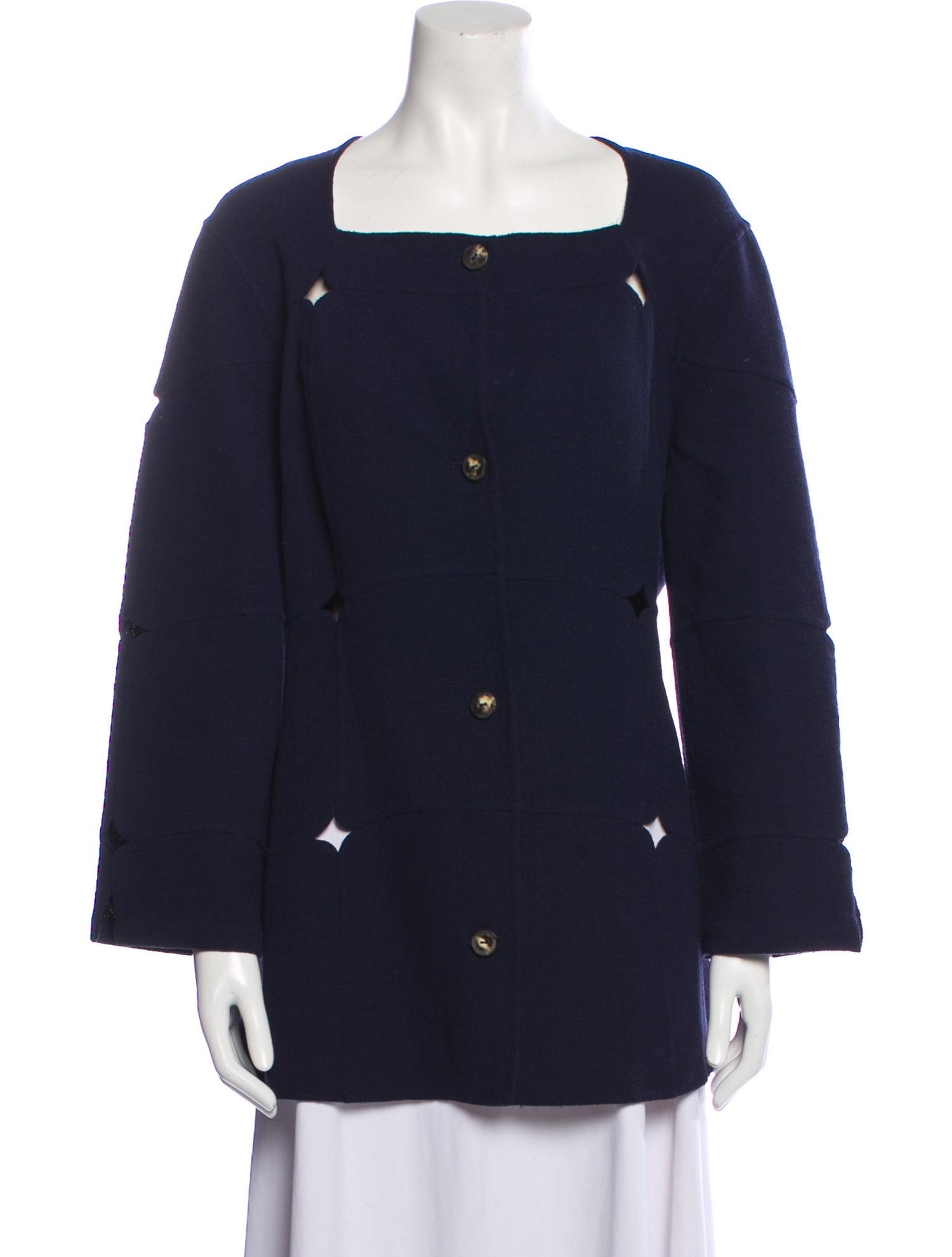 Chado by Ralph Rucci Vintage Wool Evening Jacket - Blue Jackets ...