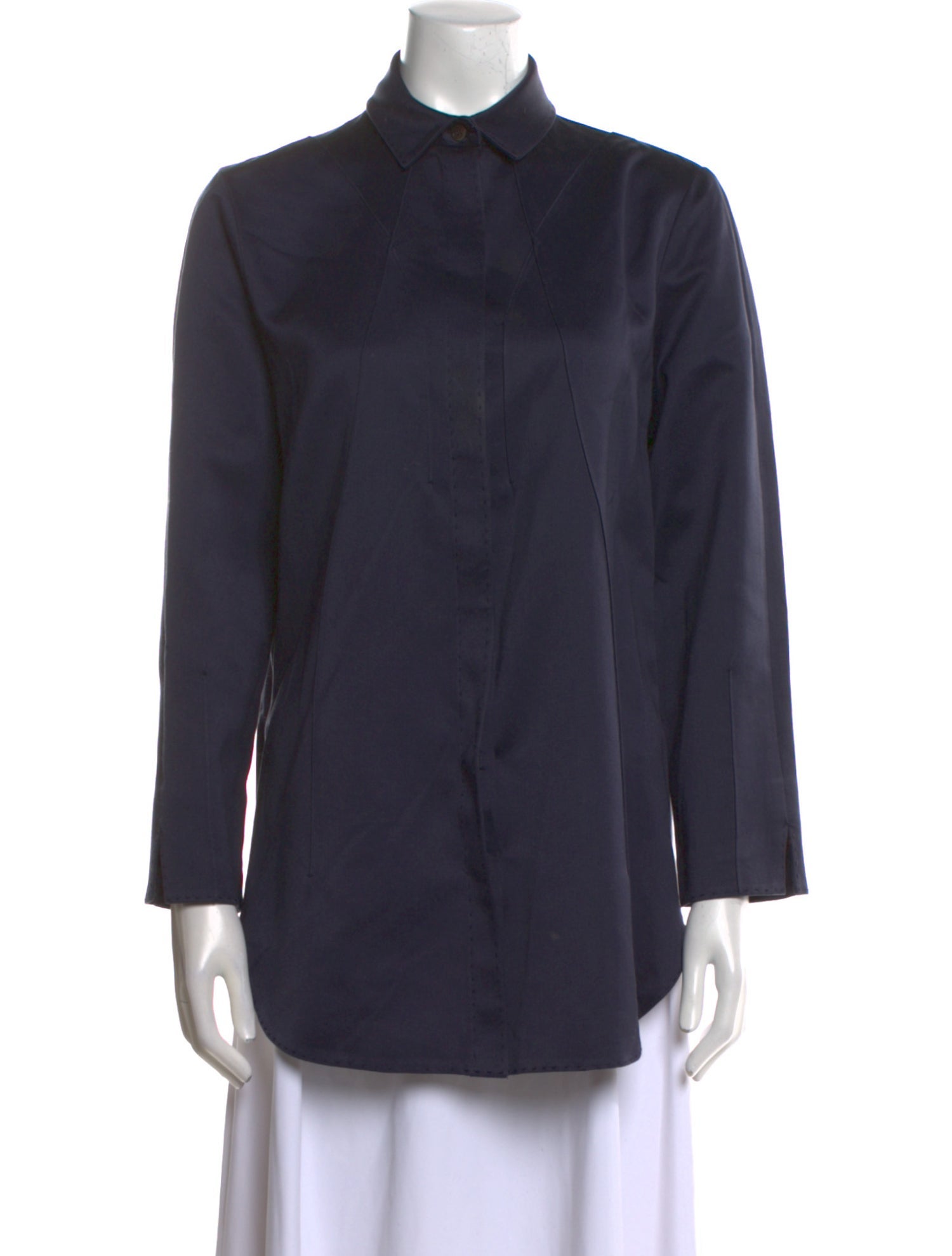 Chado by Ralph Rucci Vintage Long Sleeve Button-Up Top