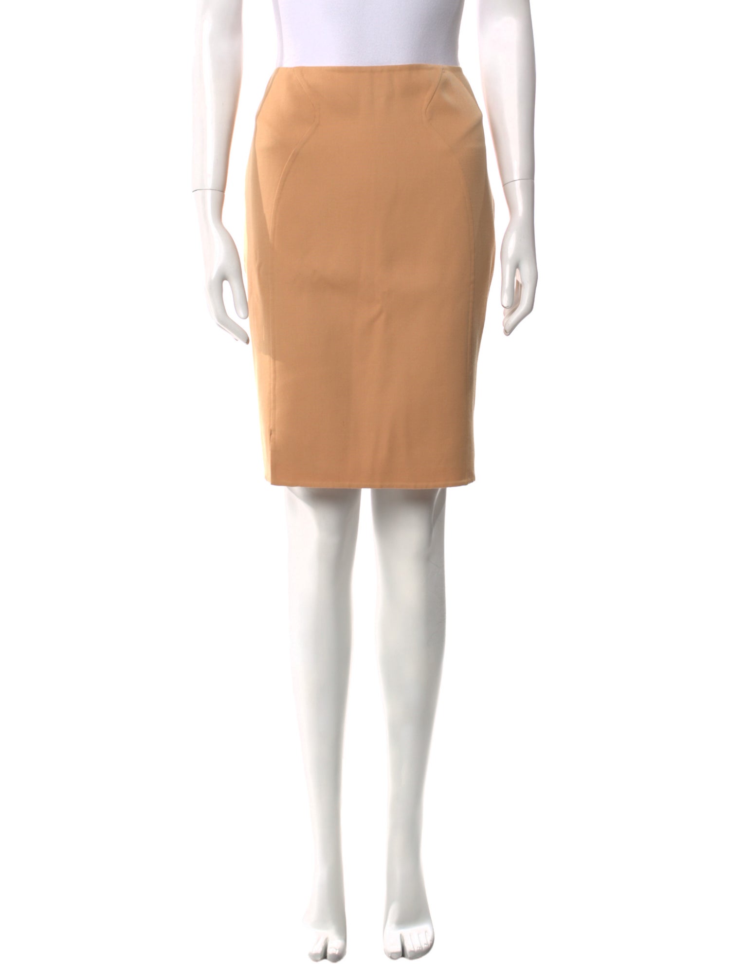 Chado by Ralph Rucci Wool Knee-Length Skirt