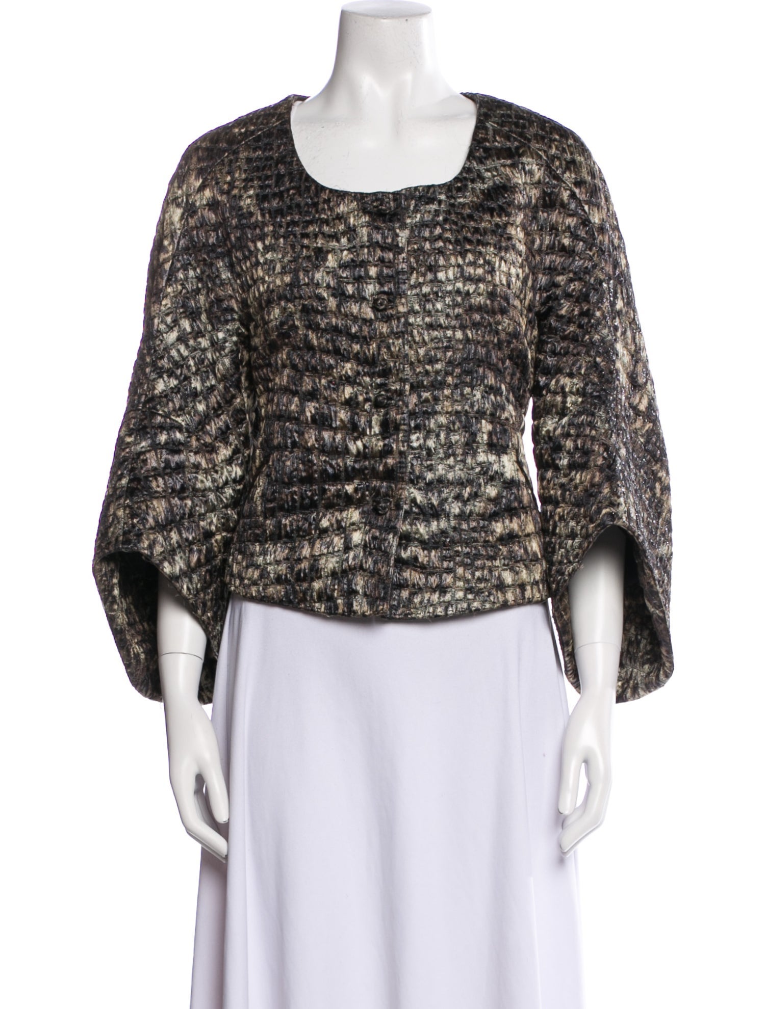 Chado by Ralph Rucci Vintage Printed Evening Jacket