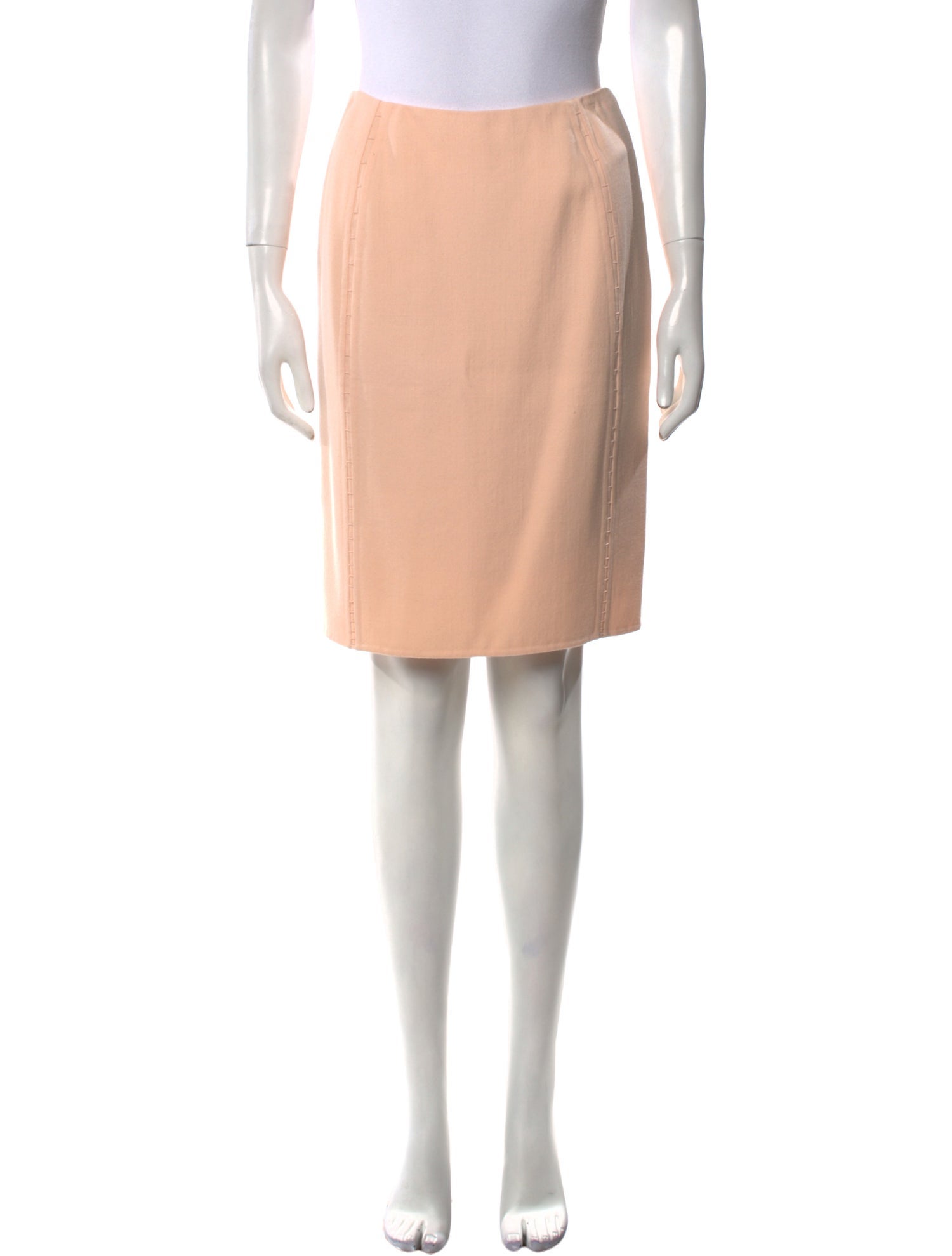 Chado by Ralph Rucci Wool Knee-Length Skirt