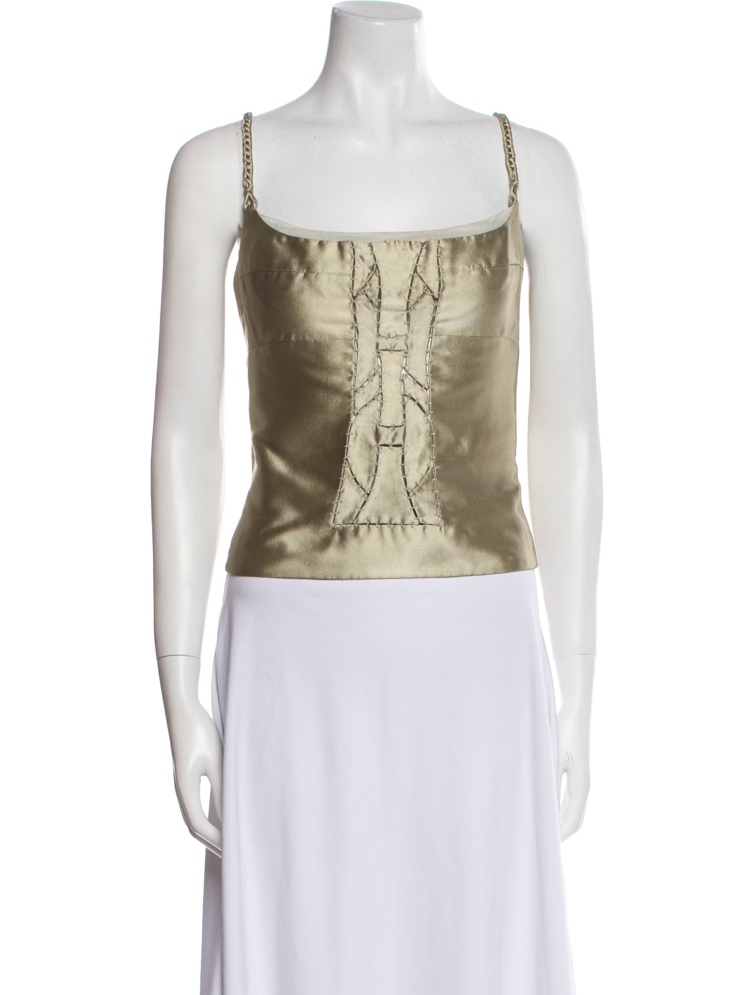 Chado by Ralph Rucci Vintage Silk Crop Top