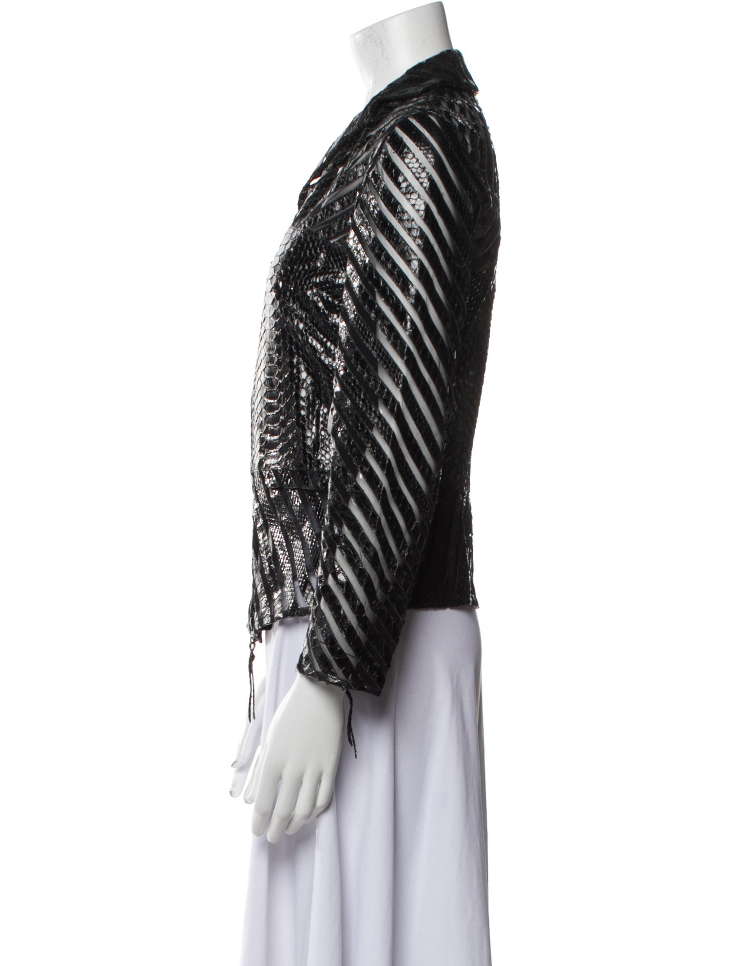 Chado by Ralph Rucci Vintage Demi Couture Floating Snakeskin Evening Jacket
