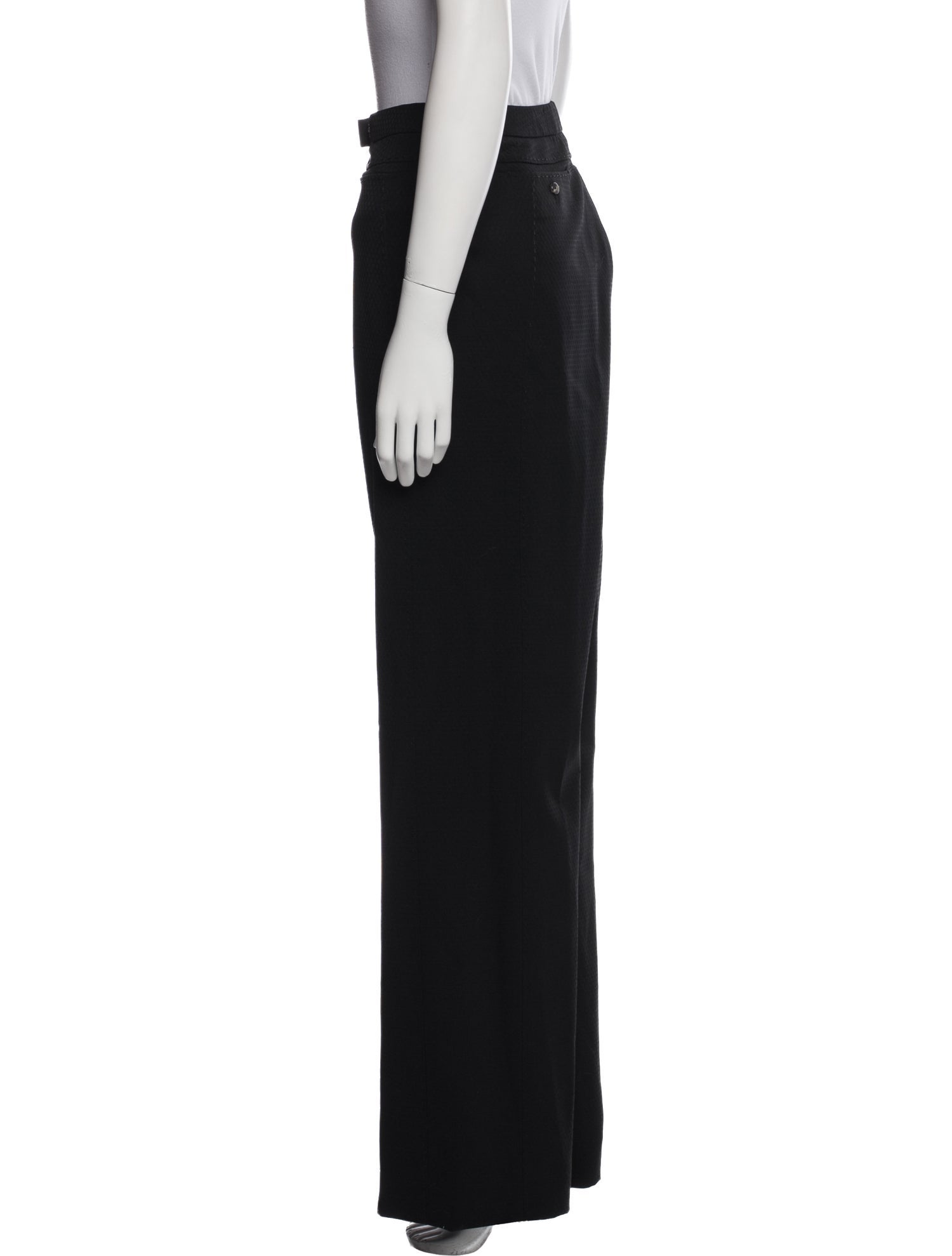 Chado by Ralph Rucci Wool Wide Leg Pants